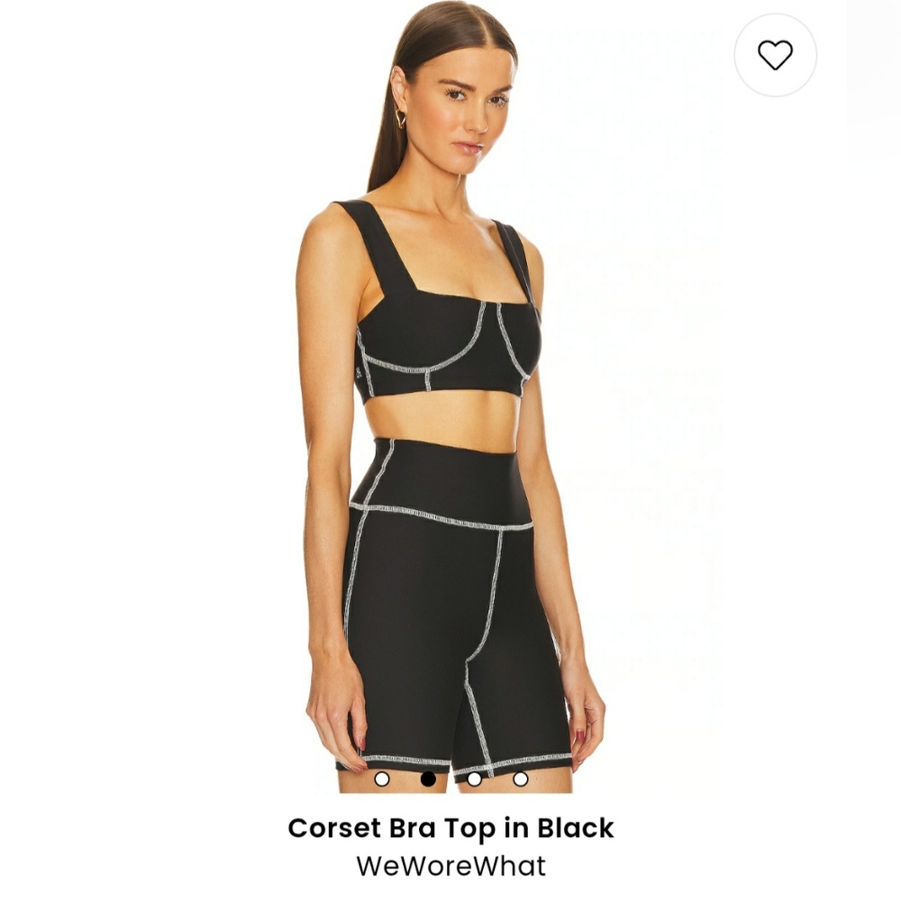 WeWoreWhat Black Corset Bra Top